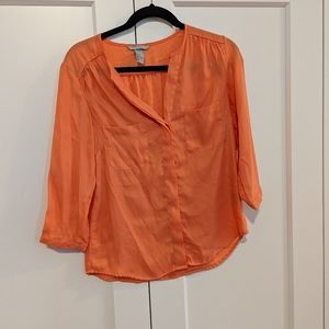 Silky Work Top - Creamy Orange